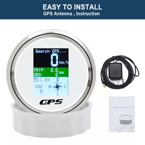 85mm Digital GPS Tachometer Geschwindigkeitsmes Für Boot Auto LKW - Bild 1 von 14