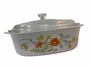 VINTAGE CORNING WARE Wildflower A-2-B 2-Qt Covered Casserole Dish P 9 C Lid EUC - Picture 1 of 9