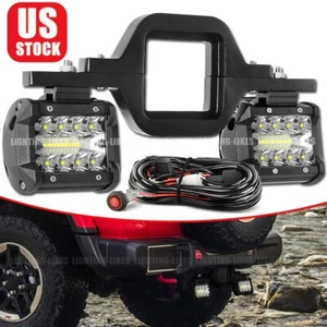 Tow Hitch Mounting Bracket Kit + 4" LED Work Light Pod Backup Reverse + Wire KIT - Bild 1 von 12