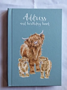 WRENDALE ADDRESS BOOK -HIGHLAND COW AND CALVES - Picture 1 of 5