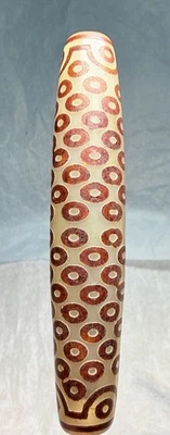 Abalorio de altar DZI 108 ojos ágata antigua tibetana, translúcido, grande raro 🔥 Foto 1 de 4