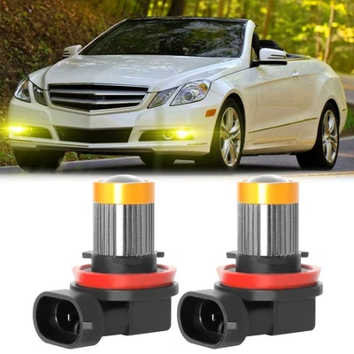 For Mercedes-Benz E350 E550 2008-2012 H11 H8 LED Fog Light Bulbs Cool Yellow - Image 1 of 4