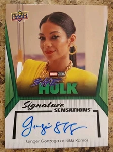 2024 UD Marvel Studios Series 1 She-Hulk ~ Ginger Gonzaga as Nikki Ramos Auto - Picture 1 of 2
