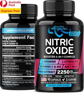Nitric Oxide Supplement for Men & Women 2250 Mg - Nitric Oxide Booster - Pine Ba - Picture 1 of 12