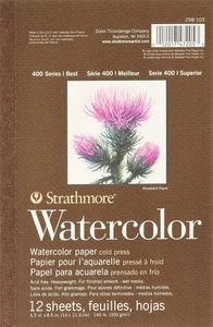 Strathmore Aquarell 400 Serie Papier Block 5,5 Zoll x 8,5 Zoll / 13,97 cm x 21,59 cm - Bild 1 von 1