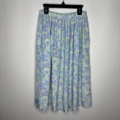 Falda midi plisada de colección talla 8 azul Ditsy floral Petite de Leslie Fay años 80 90 Foto 1 de 4