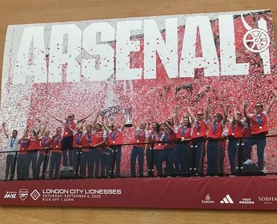 Arsenal v London City Lionesses Programme FA Women's  League 6th September 25 - Image 1 of 2