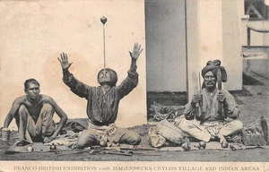 POSTCARD FRANCO BRITISH EXHIBITION 1908 HAGENBECKS VILLAGE INDIAN AREA - Bild 1 von 2