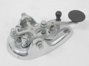 Chrome Stream Key Vintage Straight Ham Radio Morse Code Telegraph Key (nice) - Zdjęcie 1 z 5