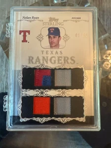 2006 Topps Sterling Nolan Ryan Quad Relic Jersey Card #01/10 – Texas Rangers - Picture 1 of 2
