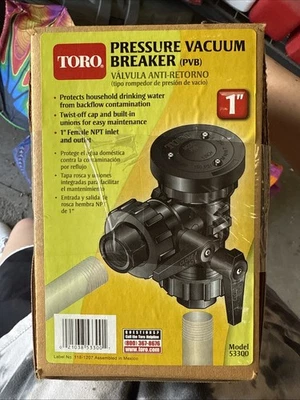 Sistema de aspersor Toro 53300 disjuntor de pressão 1 polegada - Imagem 1 de 2