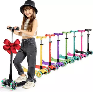 Kids Scooter – Children and Toddler 3 Wheel Kick Scooter – LED Wheel Lights Illu - Picture 1 of 12