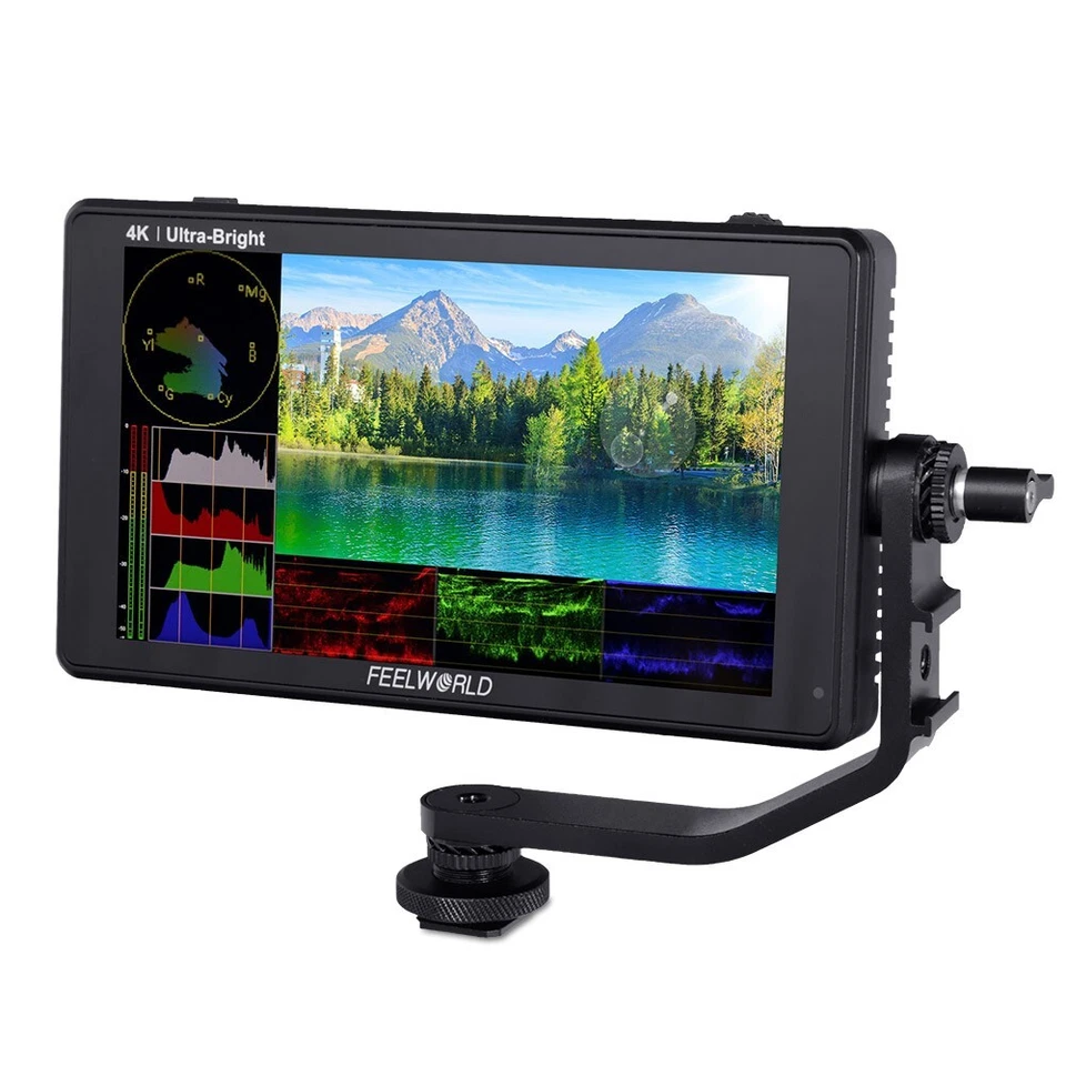 FEELWORLD LUT6S 6 inch DSLR Camera Field Monitor Touch HD 2600nit 3G SDI 4K HDMI - Image 1 of 4