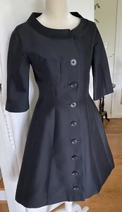 John Hogan La Jolla Little Black Dress Tea Presidential Cocktail Vintage Sz 8/10 - Picture 1 of 11