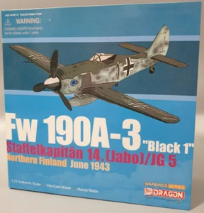 Dragon 50054 FW 190A-3 Black 1 Capitano Stagione 14. Jabo modello finito metallo 1:72 - Foto 1 di 2