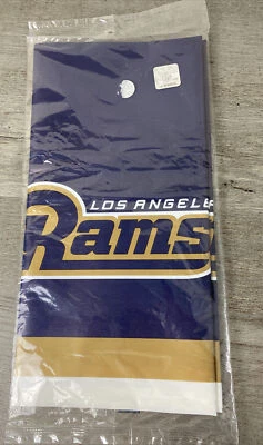 Los Angeles Rams Football Rectangle Plastic Party Tablecover Size 54" x 102” - Image 1 of 4