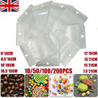 10-200X Retail Packing White Clear Zip Lock Plastic Bag W/Hang Hole Pouches Uk