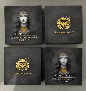 Germania Mint Goddesses - Gullweig Edition Silver Cast Bar 2 oz Silver 2024 - Picture 1 of 5