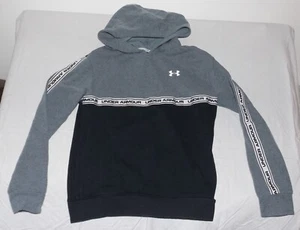Under Armour YXL / JTG / EG Black Grey Fleece Full Hoodie Pullover Jacket # 148 - Picture 1 of 5