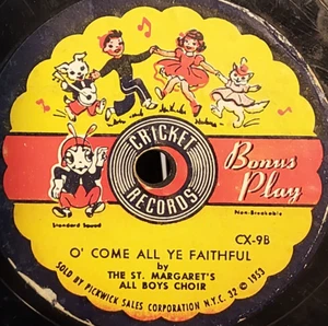 Vintage 1953 St Margarets All Boys Choir Two Christmas Carols 45RPM Record Only - Bild 1 von 6