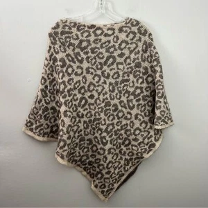Nardi & Tagliaferri Mohair Wool Blend Poncho Leopard Cheetah Print Womens OS - Picture 1 of 5