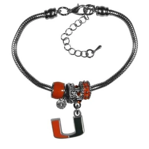 Miami Hurricanes Euro Bead Charm Bracelet Cover