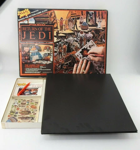 Vintage 1983 ROTJ Jabba The Hutt Throne Room Presto Magix Set Rubbing Transfers Cover