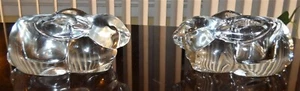 Pair of Murano glass Cute Bunnies Candle Holders - Picture 1 of 9