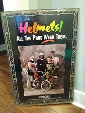 Vintage Fort Wayne Komets 1990s Poster Helmet Promo 20x30 in Protective Covering