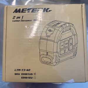 Meterk Laser Tape Measure 2 in 1, Multifunctional Laser Distance Meter LTM-T3-40