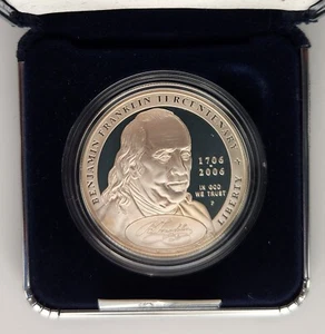 2006-P Benjamin Franklin "Founding Father" Proof Silver Dollar ($1) - Picture 1 of 7