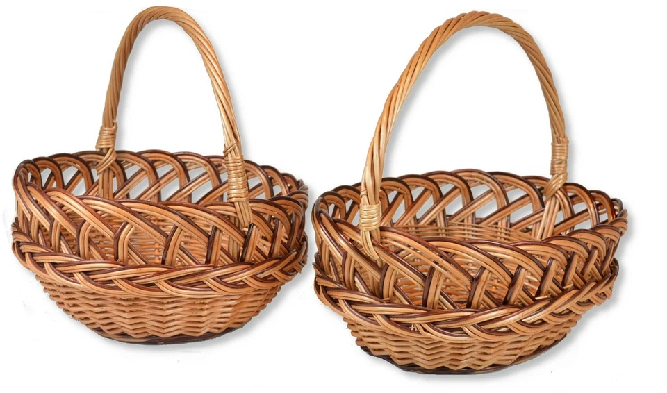 Kinderkorb Osterkorb 30cm, 25cm Obstkorb Osterkörbchen Klammernkorb Weide WIKLER - Bild 1 von 2
