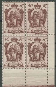 Liechtenstein 1920 sello libre escudo 31 bloque de 4 esquina 4 nuevo - Imagen 1 de 1