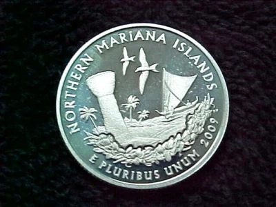 2009 S SILVER NORTHERN MARIANA STATE QUARTER  From Proof Silver Set - Image 1 of 2