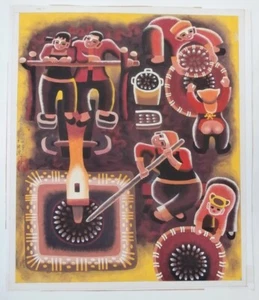 Vintage Chinese Modernist Artist ~ Stamped / Inscribed Contemporary Art Painting - Picture 1 of 10