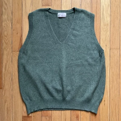 Chaleco Suéter Para Mujer Sin Mangas Cuello en V Verde Oliva Talla S/M Minimalista Foto 1 de 4