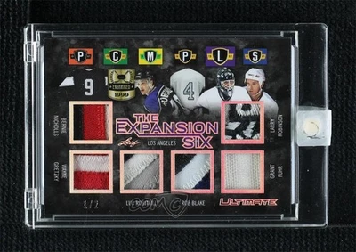 2018 Leaf Ultimate The Expansion Six Silver /2 Bernie Nicholls Wayne Gretzky HOF - Image 1 of 2