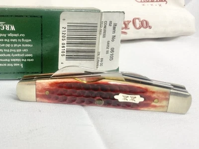 Case XX 2003 OLD RED, CONGRESS KNIFE, 64052 “ XX SHIELD “ 4 BLADES - Image 1 of 4