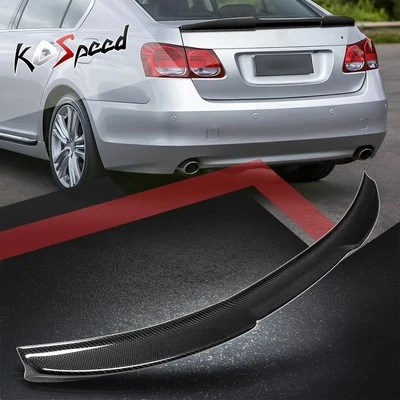 Tampa traseira estilo V porta-malas spoiler asa lábio para 06-11 Lexus GS300 GS430 GS450h GS460 - Imagem 1 de 4