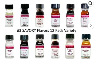 Variety #3 of LorAnn Oils Food Flavoring - 12 savory flavors, 1 fl dram each - Image 1 of 3