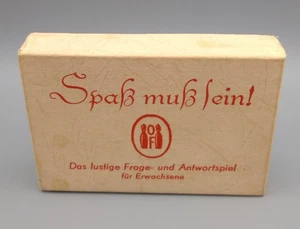 Kartenspiel /Spaß muß sein/ 100 Blatt, Frage und Antwortspiel 1950-60er Jahre - Picture 1 of 9