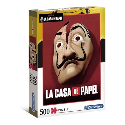 Clementoni Puzzle 500 pezzi Netflix La Casa di Carta Maschera - Immagine 1 di 2