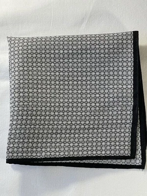 Black/white geometric pocket square/handkerchief - F&F - Image 1 of 4
