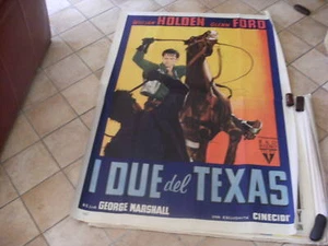 MANIFESTO I DUE DEL TEXAS 1957 W. HOLDEN, G.FORD - Picture 1 of 1