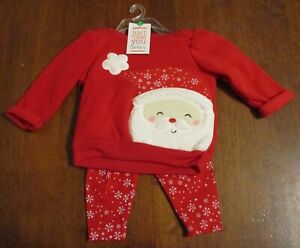 Just One You By Carters Baby Girl Size 3 Mo. 2 Piece Santa/Holiday Outfit NWT