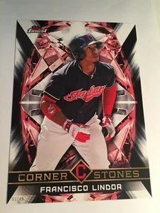 2018 Topps Finest Cornerstones Jumbo 5x7 Francisco Lindor Indians FCFL 06/49 - Picture 1 of 1