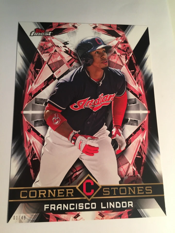 2018 Topps Finest Cornerstones Jumbo 5x7 Francisco Lindor Indians FCFL 06/49 - Image 1 of 1