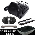 King Trunk Pad Speakers Led Lights Fit For Harley Tour-Pak Street Glide 14-23