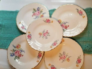 Vintage Salatteller, Scio Keramik Haselnussmuster, - 5er Set - Bild 1 von 5