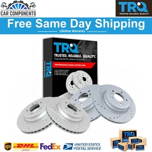 TRQ New Front & Rear Brake Rotor Set For 2007-15 BMW 335d 335i xDrive - Picture 1 of 6